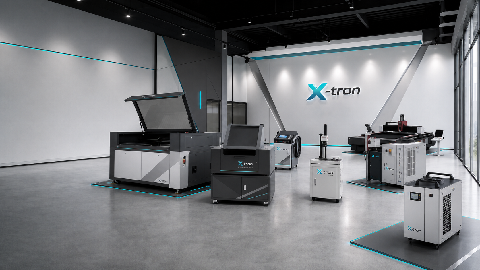 Демо-зал X-TRON с лазерным оборудованием